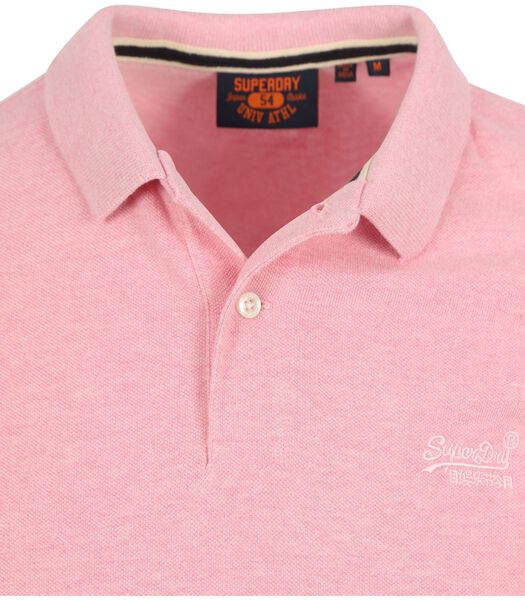 Superdry Poloshirt Classique Melange Rose