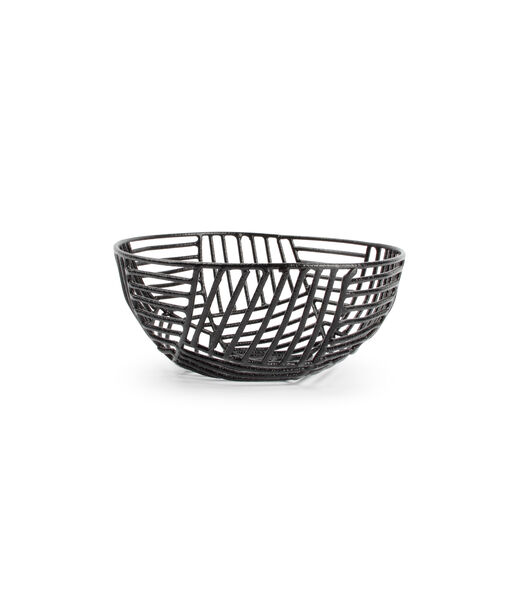 Panier métallique 15xH6,5cm noir Tero