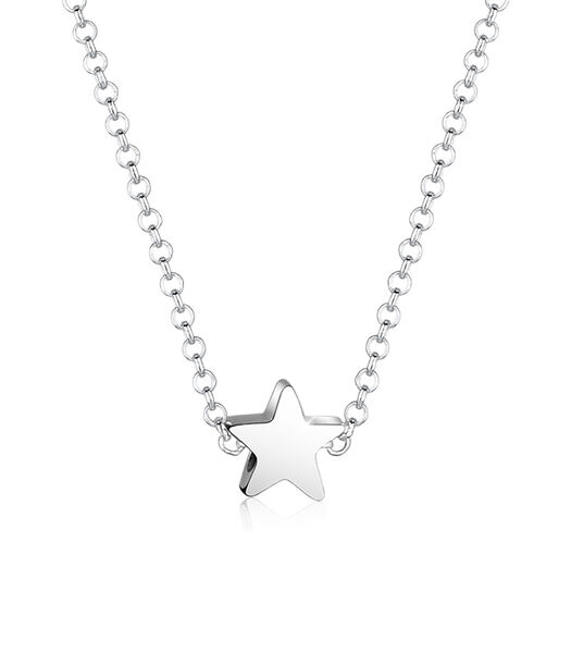 Halsketting Kinderen Sterren Hanger Astro Met Kristallen In 925 Sterling Zilver