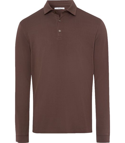 Brax Longsleeve Polo Pirlo Bruin