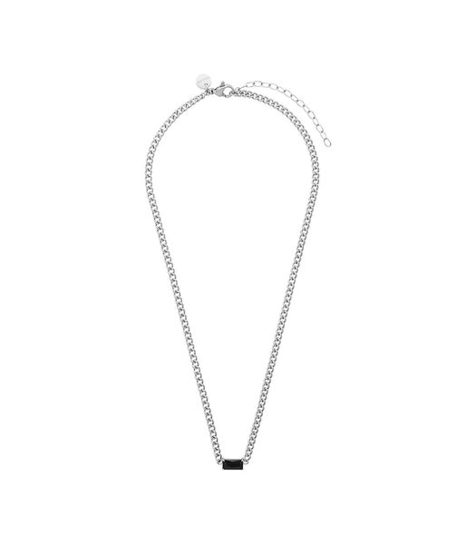 Collier pour femmes, acier inoxydable, zirconium synth.