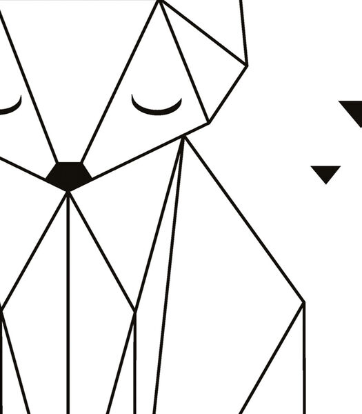 ORIGAMI - Affiche encadrée renard (P0183C)