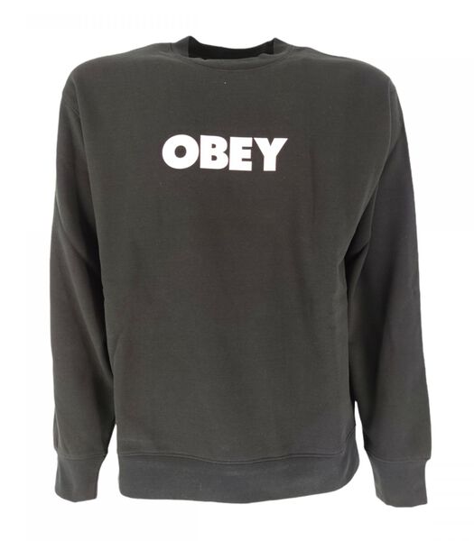 Pull Obey Bold Crew Homme Black