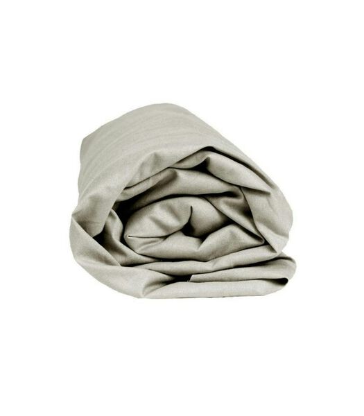 Drap-housse gris coton