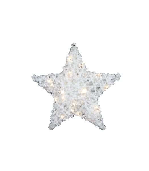 Étoile de Noël  Blanche Maisie A - avec minuterie LED - Petite