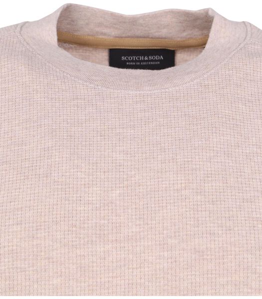 Scotch and Soda Pull Motif Gaufré Beige