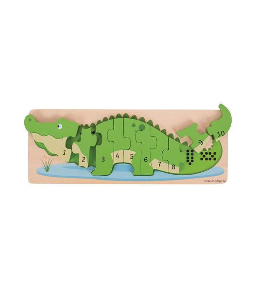 Bigjigs Crocodile Puzzle de chiffres