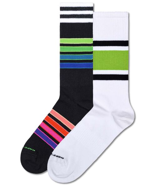 Chaussettes 2-Pack Stripe Sneaker Socks Gift Set Paquet de 2