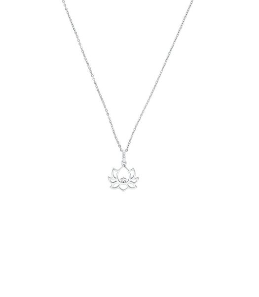 Ketting met hanger voor dames, 925 Sterling zilver | lotusbloesem