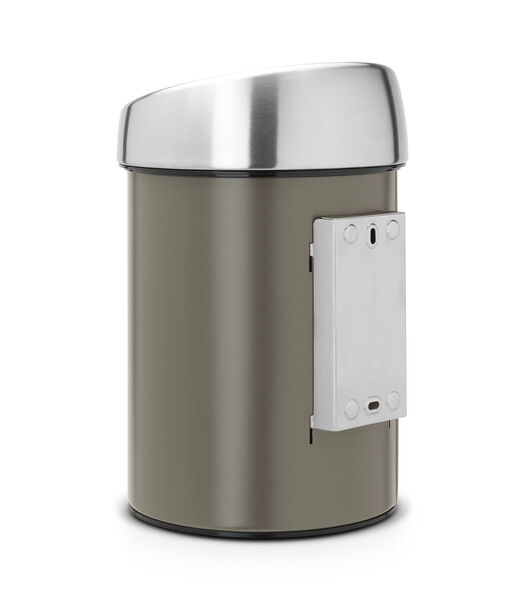 Touch Bin, 3 litres, seau intérieur plastique - Platinum