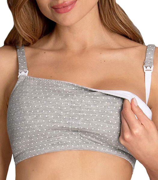 Soutien-gorge d'allaitement à pois décolleté ajustable Miss Debby