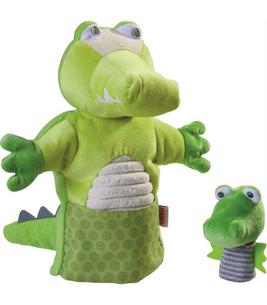 HABA-Marionnette à main Crocodile avec bébé
