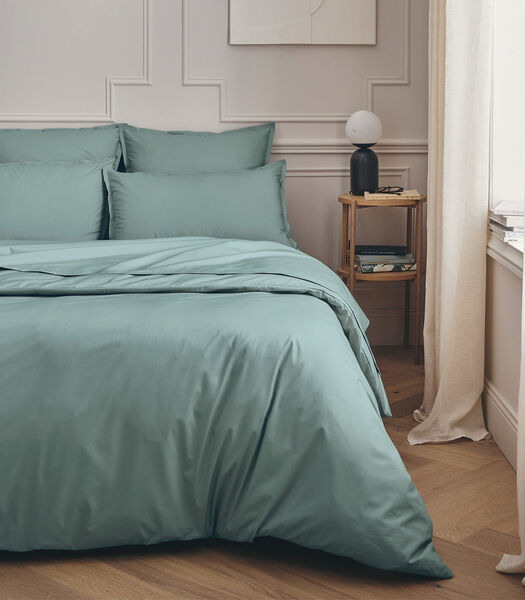 Parure de lit Housse de couette + Taie carrée en percale de coton, Première