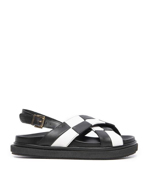 Marshmallow Scacchi Black & White Sandalen