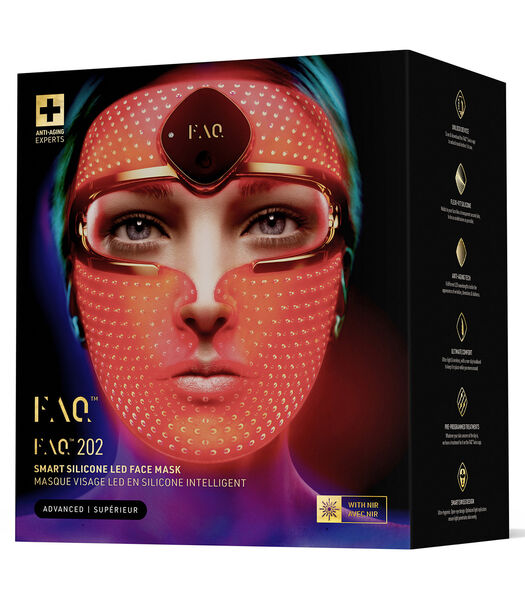 FAQ 202 | Masque visage anti-âge sans fil en silicone à 7 lumières LED + NIR
