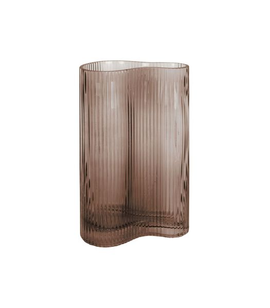 Vase Allure Wave - Marron chocolat - 9,5x27cm