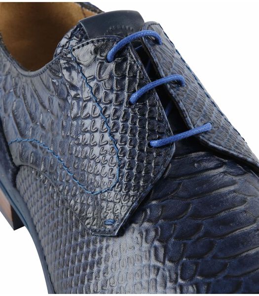 Giorgio Chaussure en cuir d'Anaconda bleu foncé