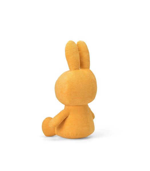 Miffy Jouet en velours côtelé jaune - 70 cm