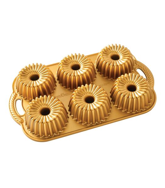 Tulband Bakvorm Brilliance Bundtlette Pan Goud - 6 stuks