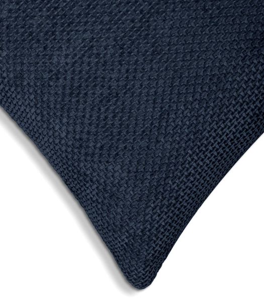Sierkussen velours panama pillow maritime blue polyester
