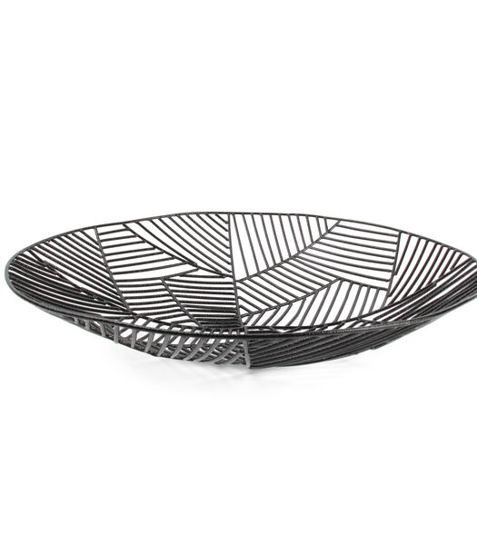 Panier métallique 35xH5,5cm noir Tero