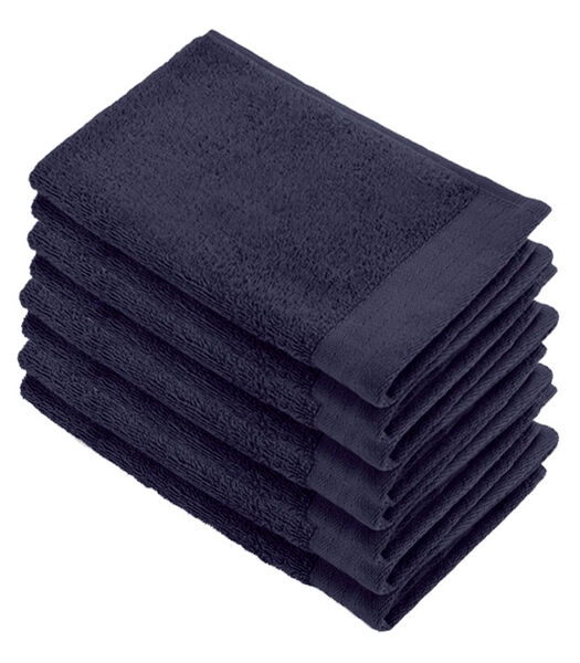 Lot de 8 Soft Cotton serviettes d'invités Marine