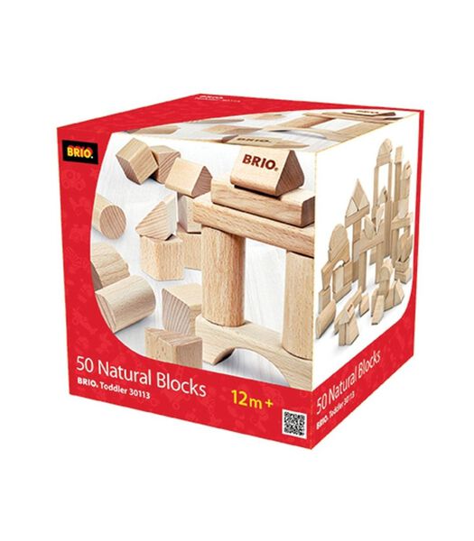 BRIO Blokkenset naturel 50 stuks - 30113