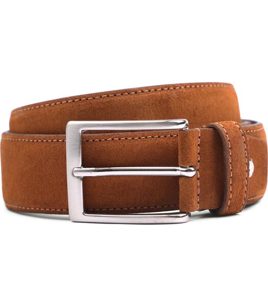 Suitable Riem Suède Leer Cognac