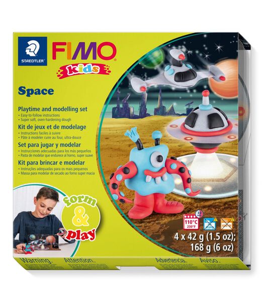 Kit de modelage Kids Form & Play Créatures de l'espace - 4 x 42 grammes