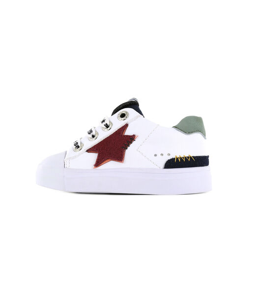 Low Trainer Blanc Avec Étoile Rouge