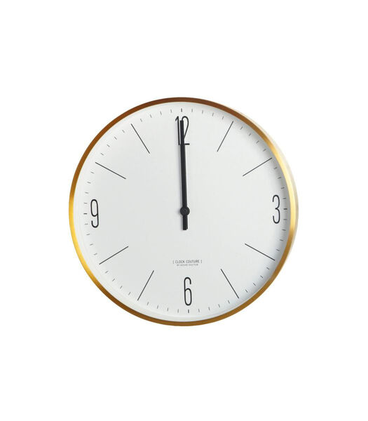 Wandklok - Clock Couture - Goud/Wit