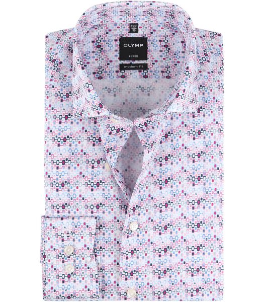 Chemise Luxor Coupe Moderne Rose Imprimé