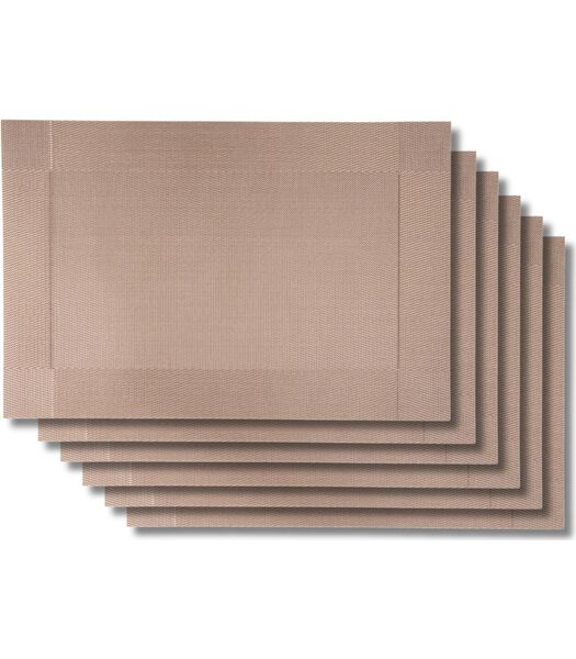 Placemats - Copper - 45 x 31 cm - 6 Stuks
