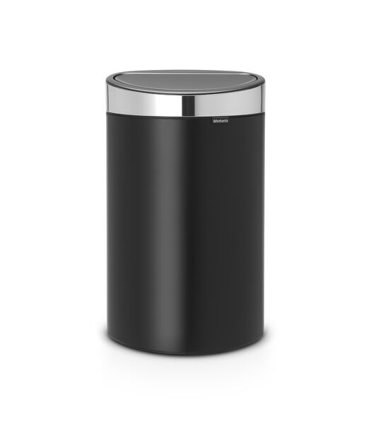 Touch Bin New, 40L, Black/ Steel Fingerprint Proof