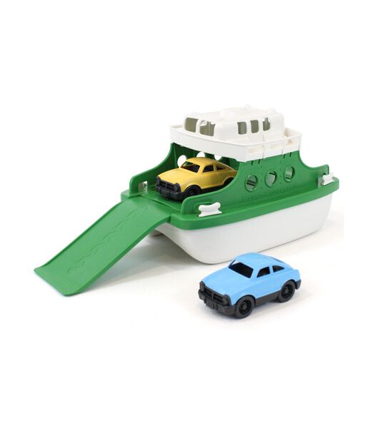 Veerboot Met Auto's Groen/Wit