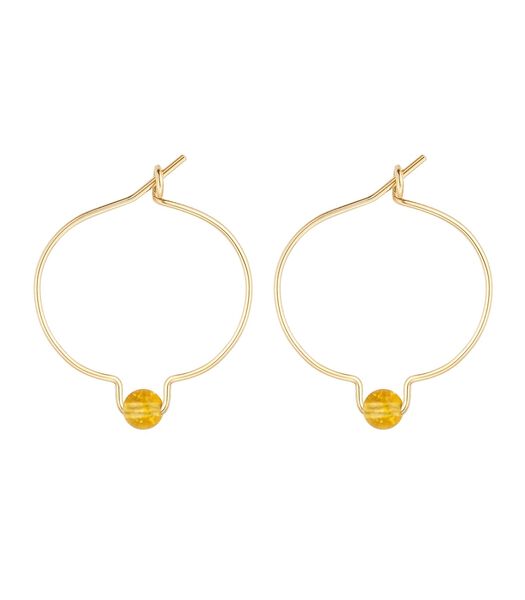 Boucles d'oreilles Citrine sur fil d'Or 14K gold-filled