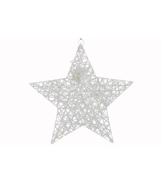 Étoile de Noël  Zilver Leonie A - avec minuterie LED - Grande