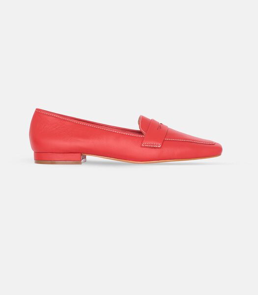 Mocassins femme Cipo Cuir - Largeur étroite - Rouge - Taille 40