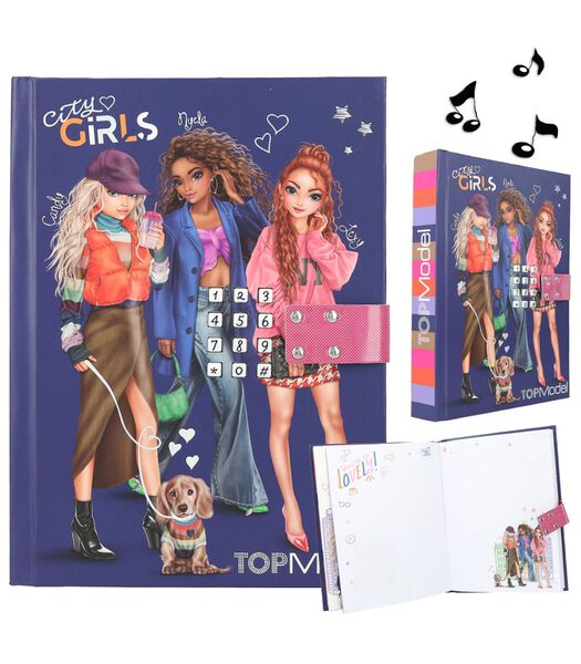 TOPModel dagboek met geheime code CITY GIRLS