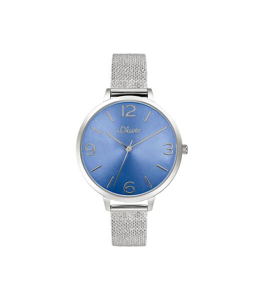 Montre à quartz pour femme, acier inoxydable IP Rose