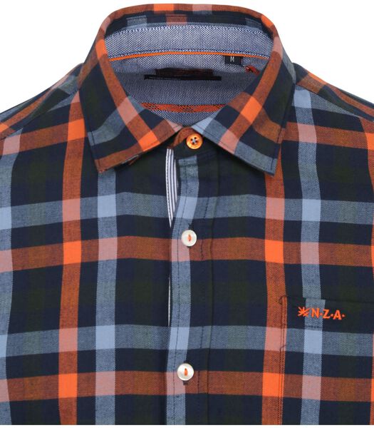 Chemise NZA West Coast Flannel Plaid Blue