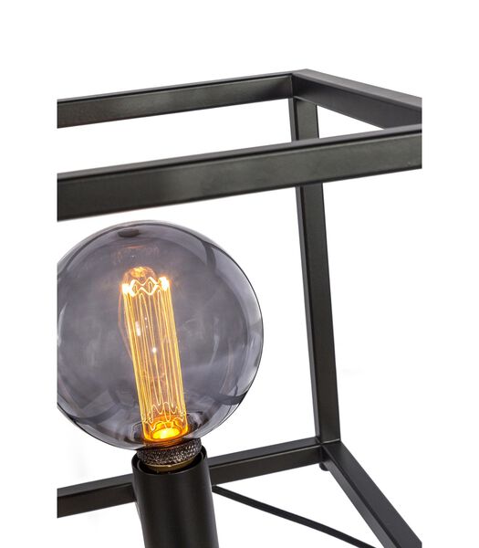 Cage - Lampe à poser - grande - 28cm - structure en acier - noir - 1 lumière