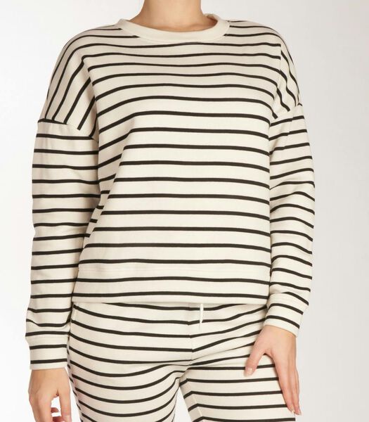 Homewear Top Pcchilli Ls Sweat Stripes