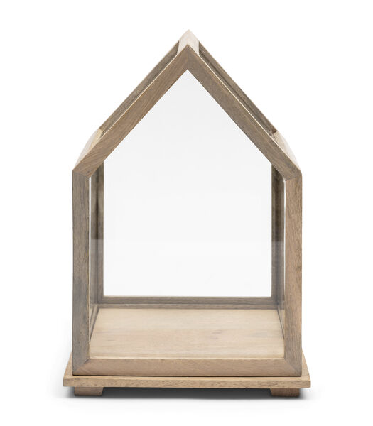 De Saleccia Vitrine box houten frame - in vorm van huis met stolp