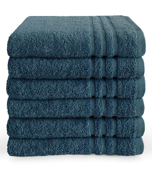 Handdoek 50x100 cm Donkerblauw - 6 stuks