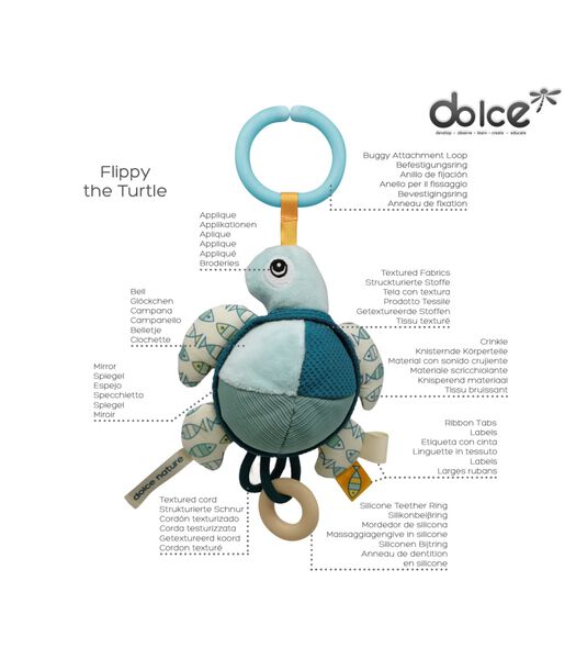 Toys speelgoed Ocean activiteitenhanger - Schildpad Flippy