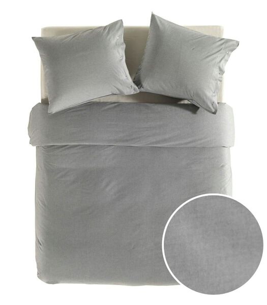 Housse de couette Chambray Dark Grey Coton