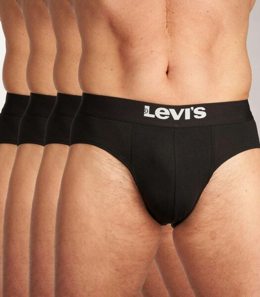 Slip lot de 4 solid basic brief organic cotton