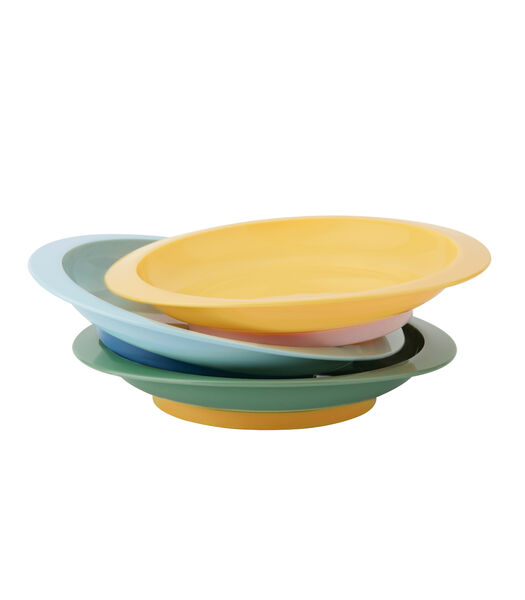 Lot de 3 assiettes antidérapantes