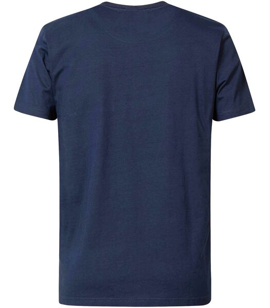 Petrol T-Shirt Bleu Foncé Poche Poitrine